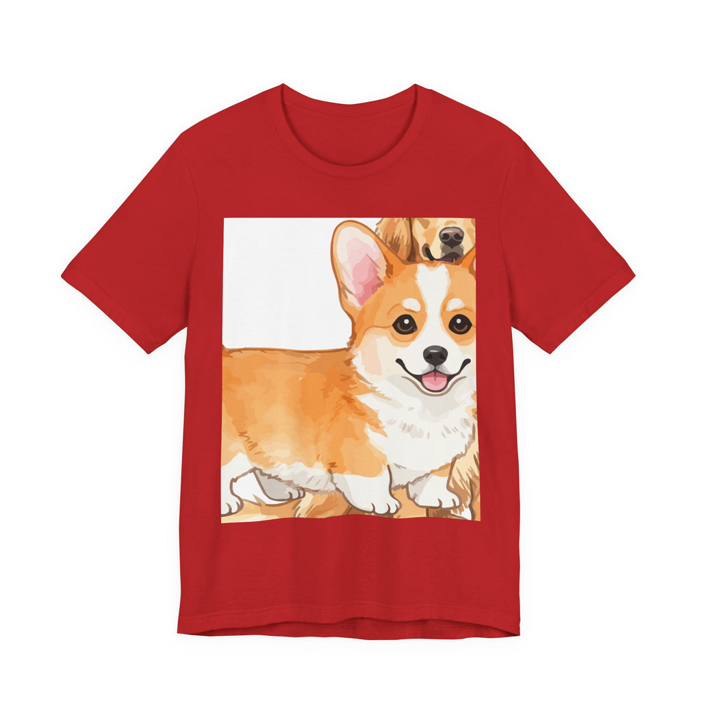 T-shirt unissexo de manga curta Corgi Love para amantes de cães