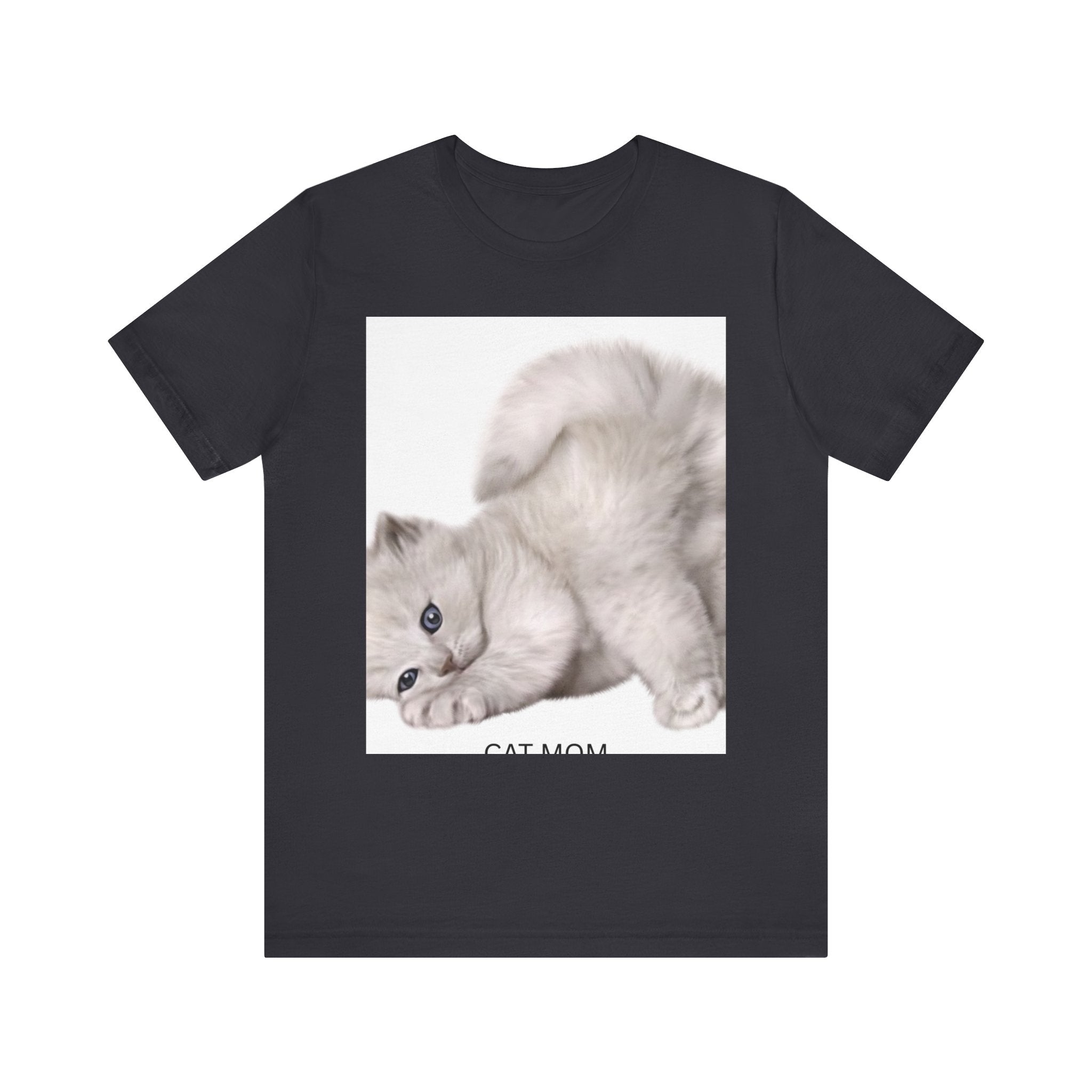 T-shirt fofa de mãe de gato, t-shirt confortável para amantes de gatos, presente para donos de gatos