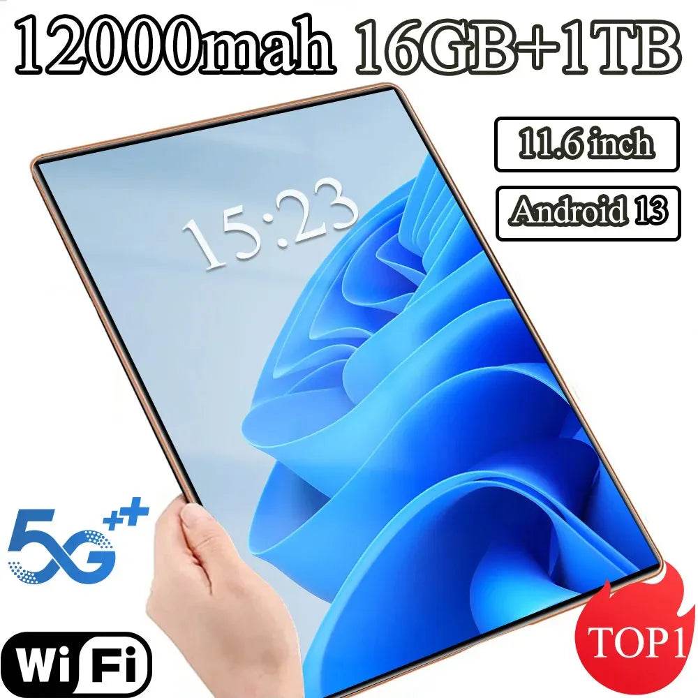 Tablet 2025 New 5G 11.6 inch Android 13.0 Phablet MTK6797 - Loja Manuel Coelho