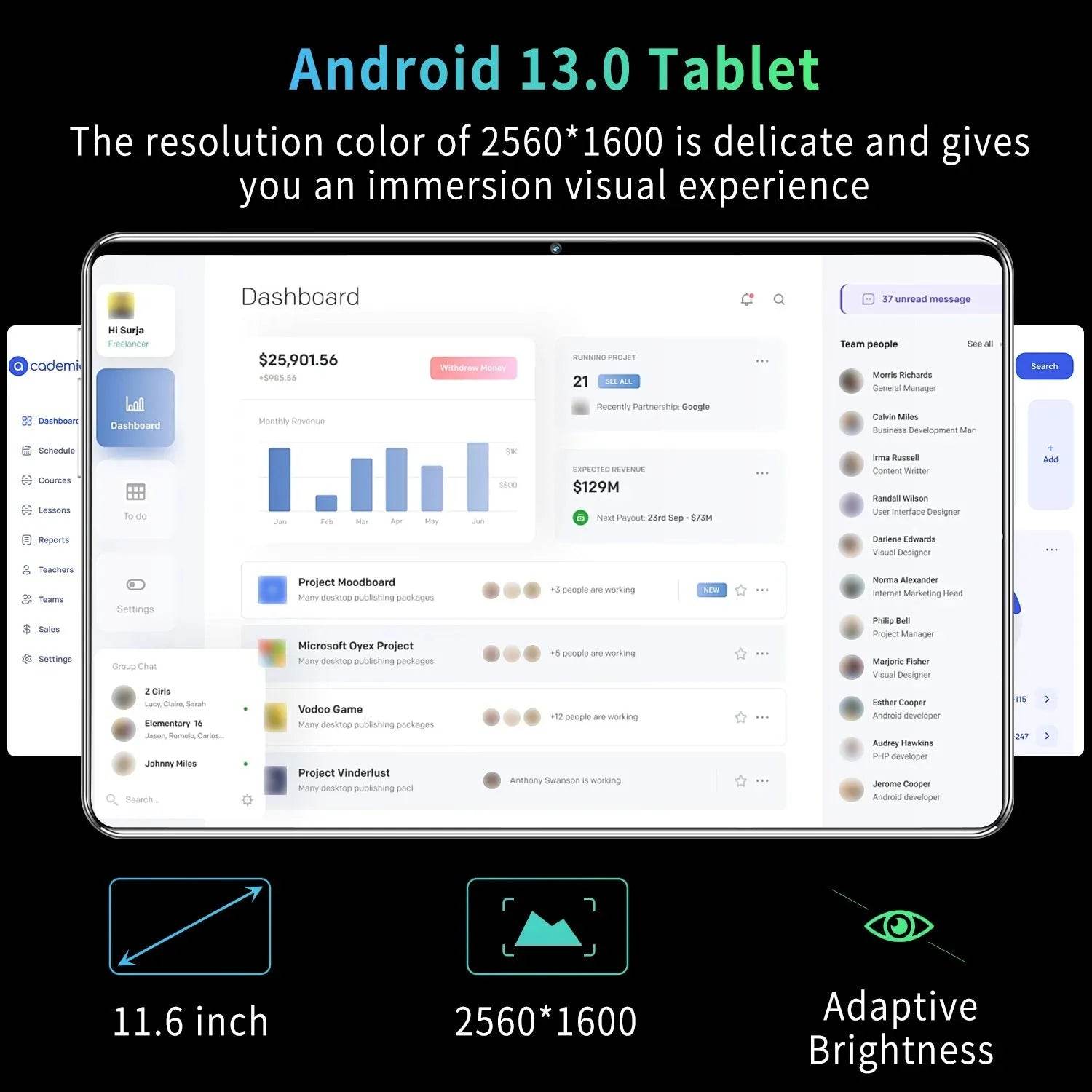 Tablet 2025 New 5G 11.6 inch Android 13.0 Phablet MTK6797 - Loja Manuel Coelho