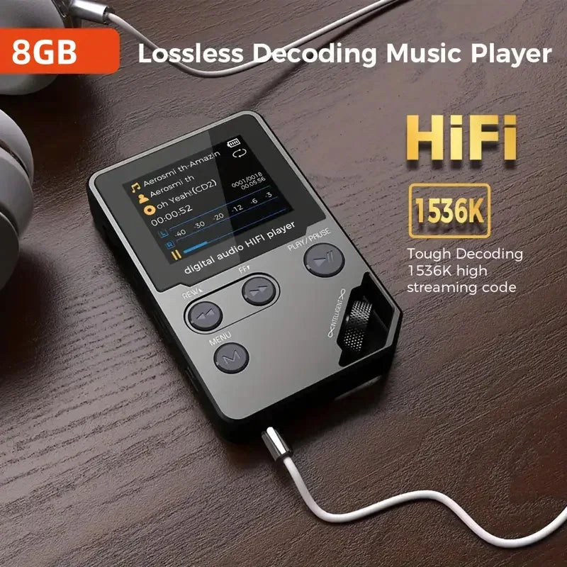 C5 8GB Lossless Bluetooth MP3 Music Player, Zinc Alloy Body,Rotary Controls