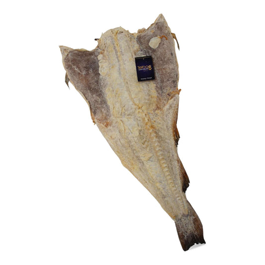 Bacalhau especial da Noruega com etiqueta da marca Telboq.