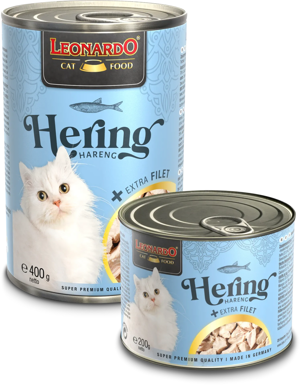 Ração húmida rica em carne para gatos, natural