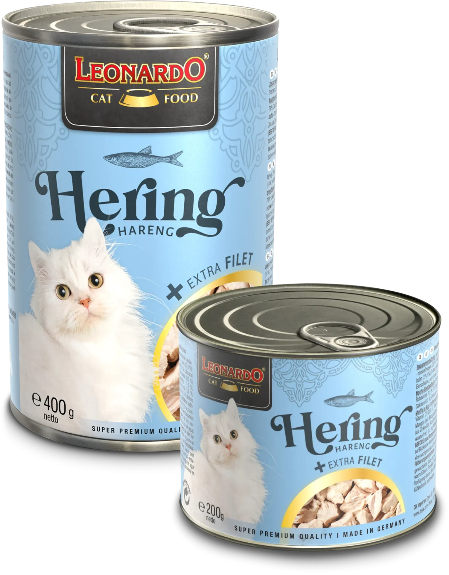 Ração húmida rica em carne para gatos, natural