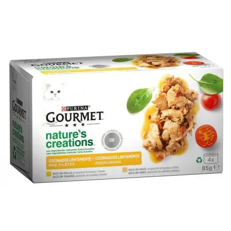 Purina Gourmet Nature's Creation Frango e Peru Gatos 4x85g - Loja Manuel Coelho