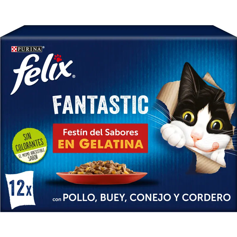 Purina Felix Fantastic, alimento húmido para gatos adultos.