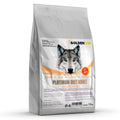22k platinum diet food for adult dogs packaging featuring salmon and a wolf design in a 15kg bag.