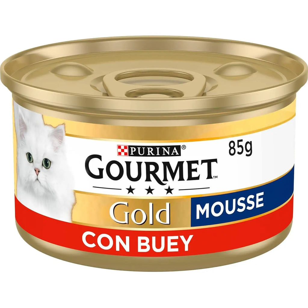 Purina Gourmet Cat Food Assortment Pate Seafood Mix For Cats With Limited Ingredients In Spain Cardio Health in a can.