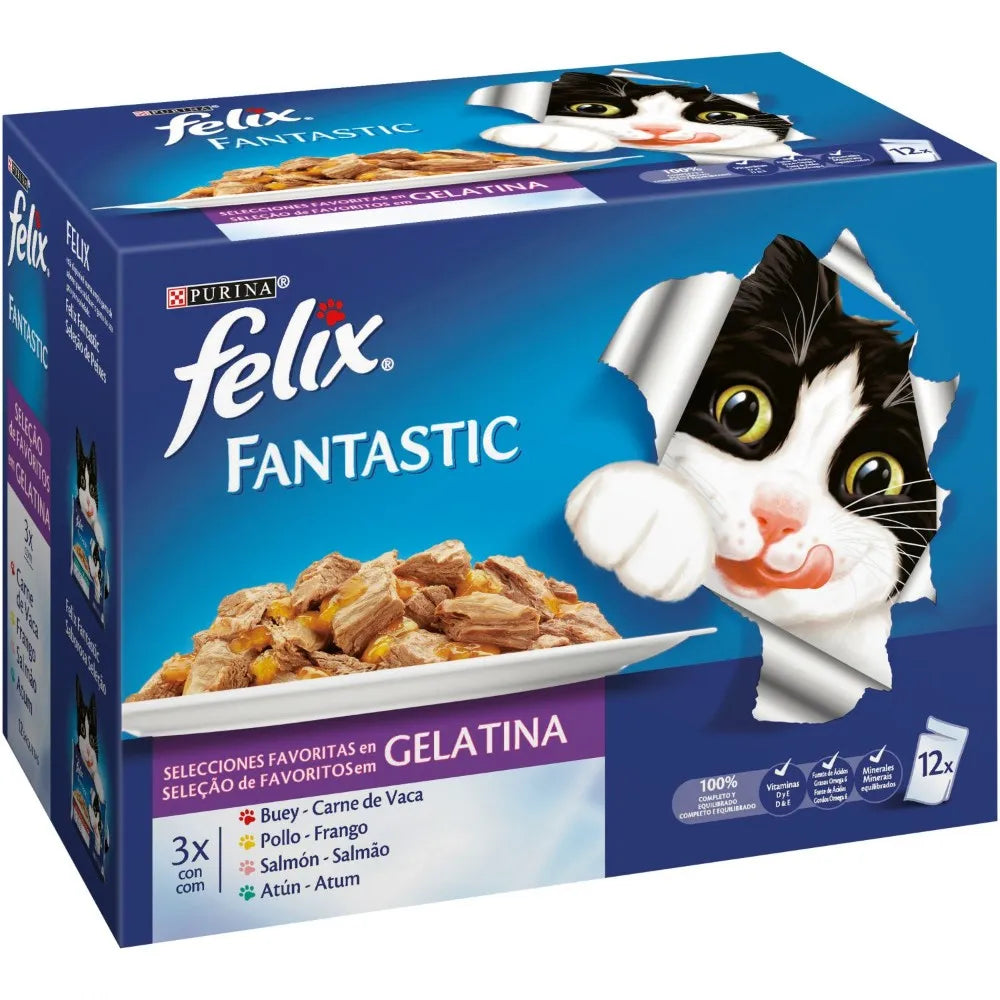 Purina Felix Fantastic, alimento húmido para gatos adultos.