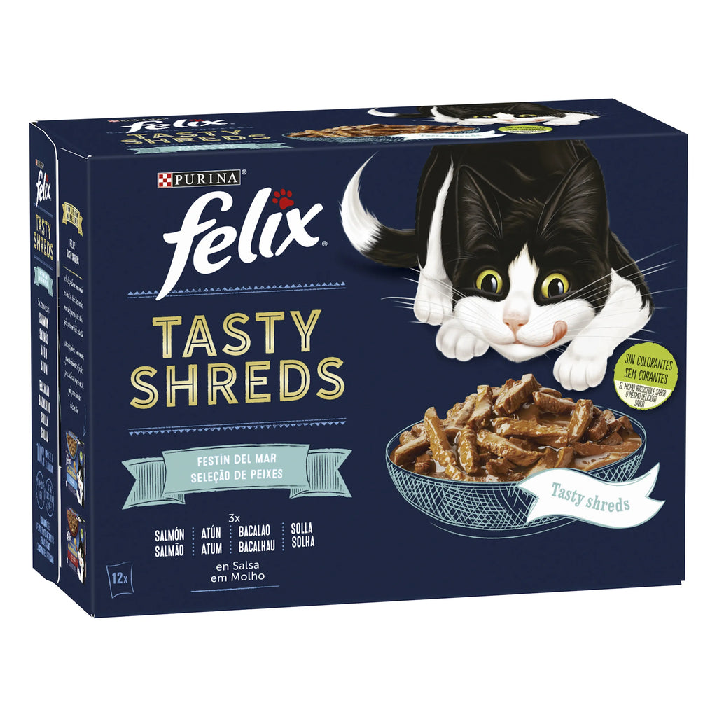 Ração húmida para gatos com sabor a peixe natural