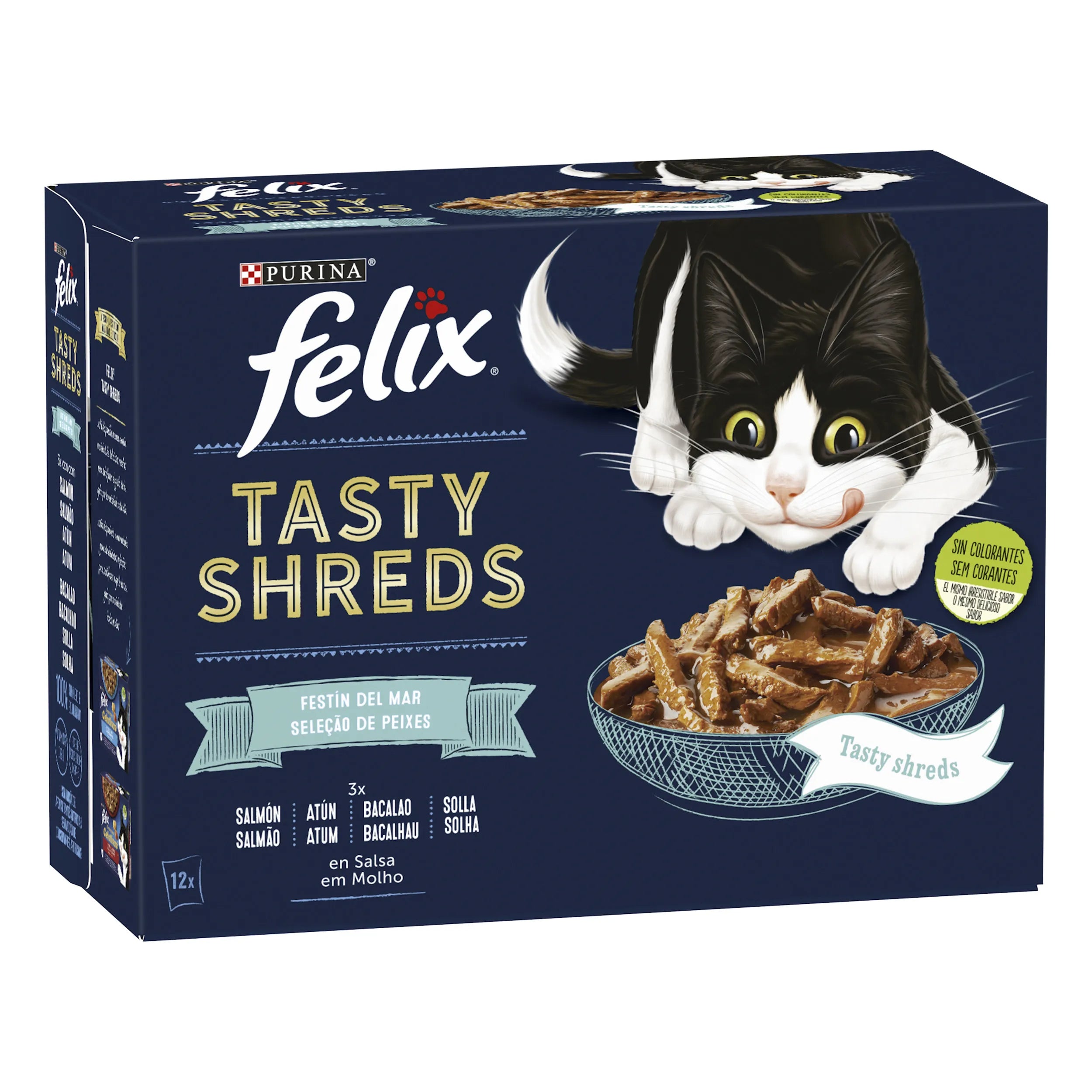 Ração húmida para gatos com sabor a peixe natural