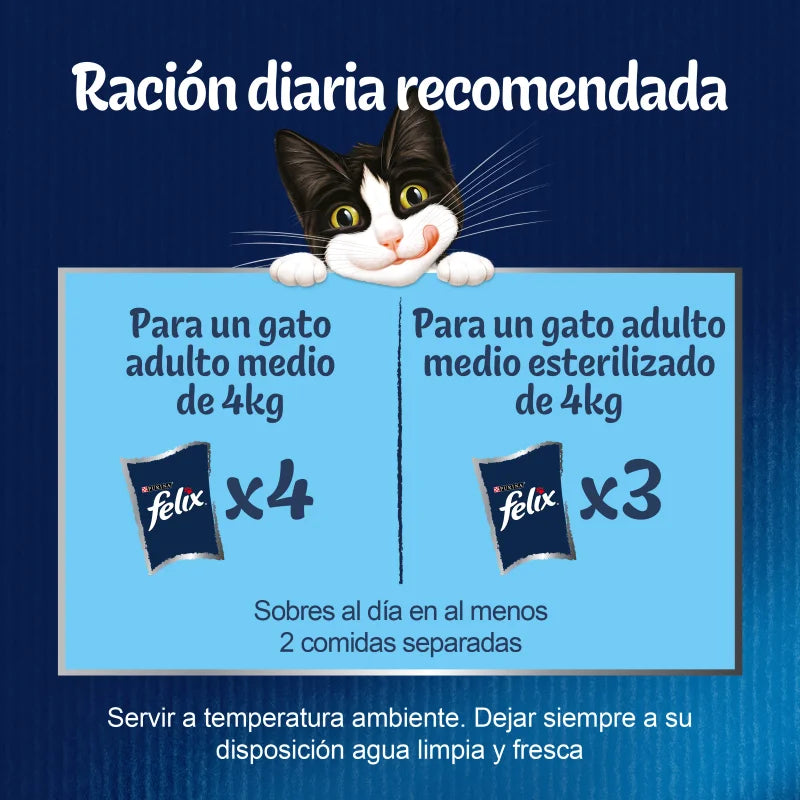 Purina Felix Fantastic, alimento húmido para gatos adultos.