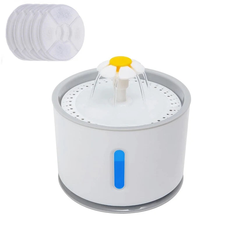 Pet Cat Automatic Water Fountain with LED Lighting