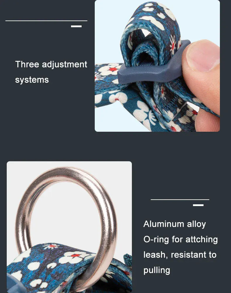 Padded Floral Pet Collar True Love Quick Release Personalized Cotton Collar For Cats And Dogs