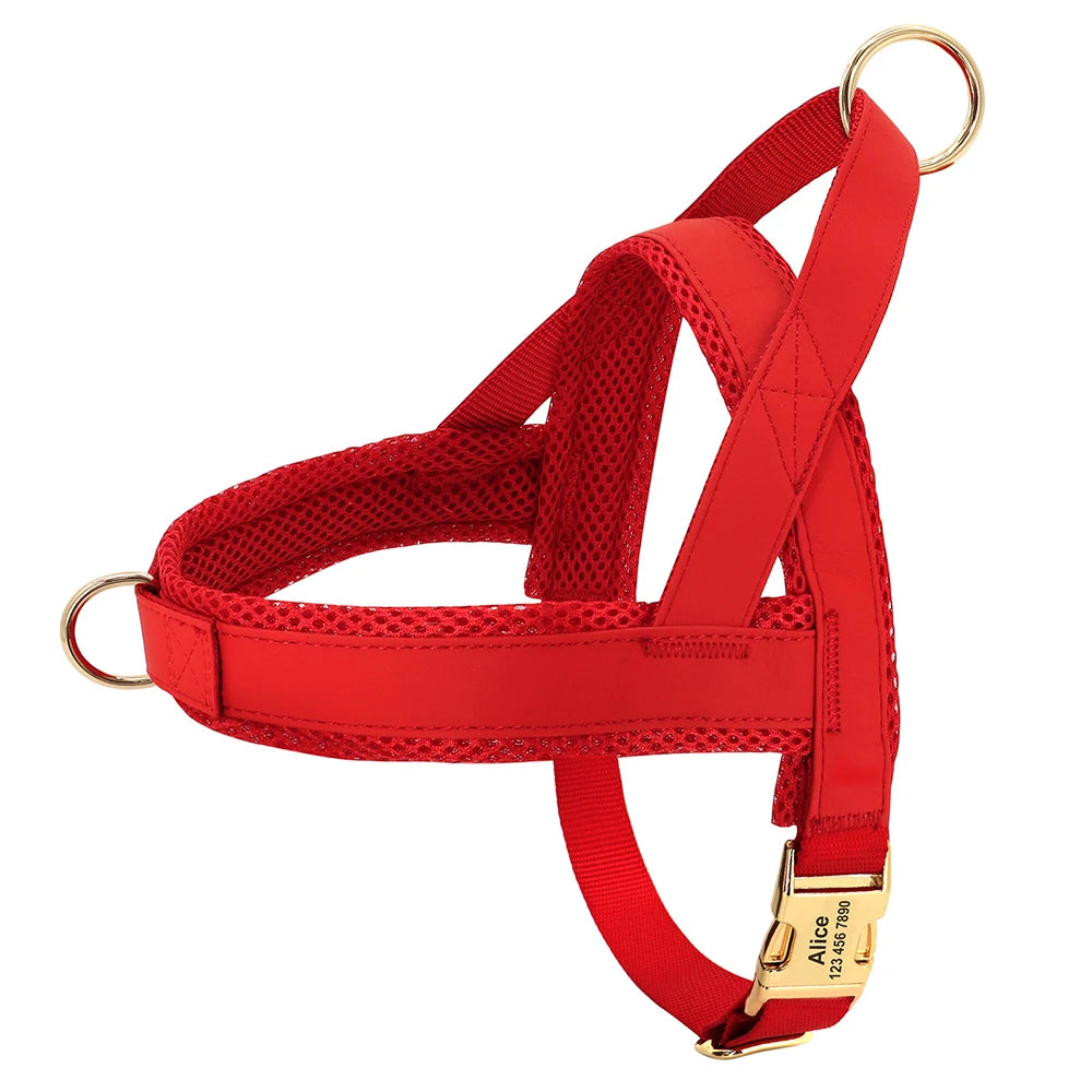 Personalized Dog Harness No Pull Dog Harnesses Adjustable Pet Walking Training