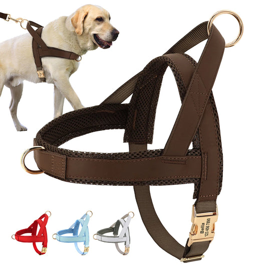 Personalized Dog Harness No Pull Dog Harnesses Adjustable Pet Walking Training