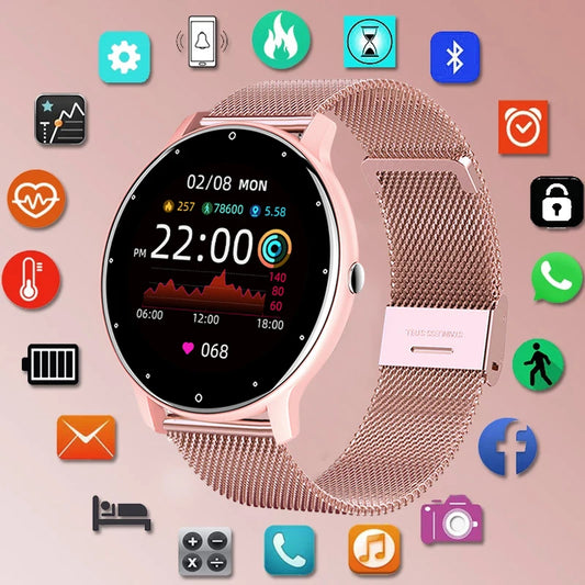 LIGE 2023 Smart watch Ladies Full touch Screen Sports Fitness watch IP67