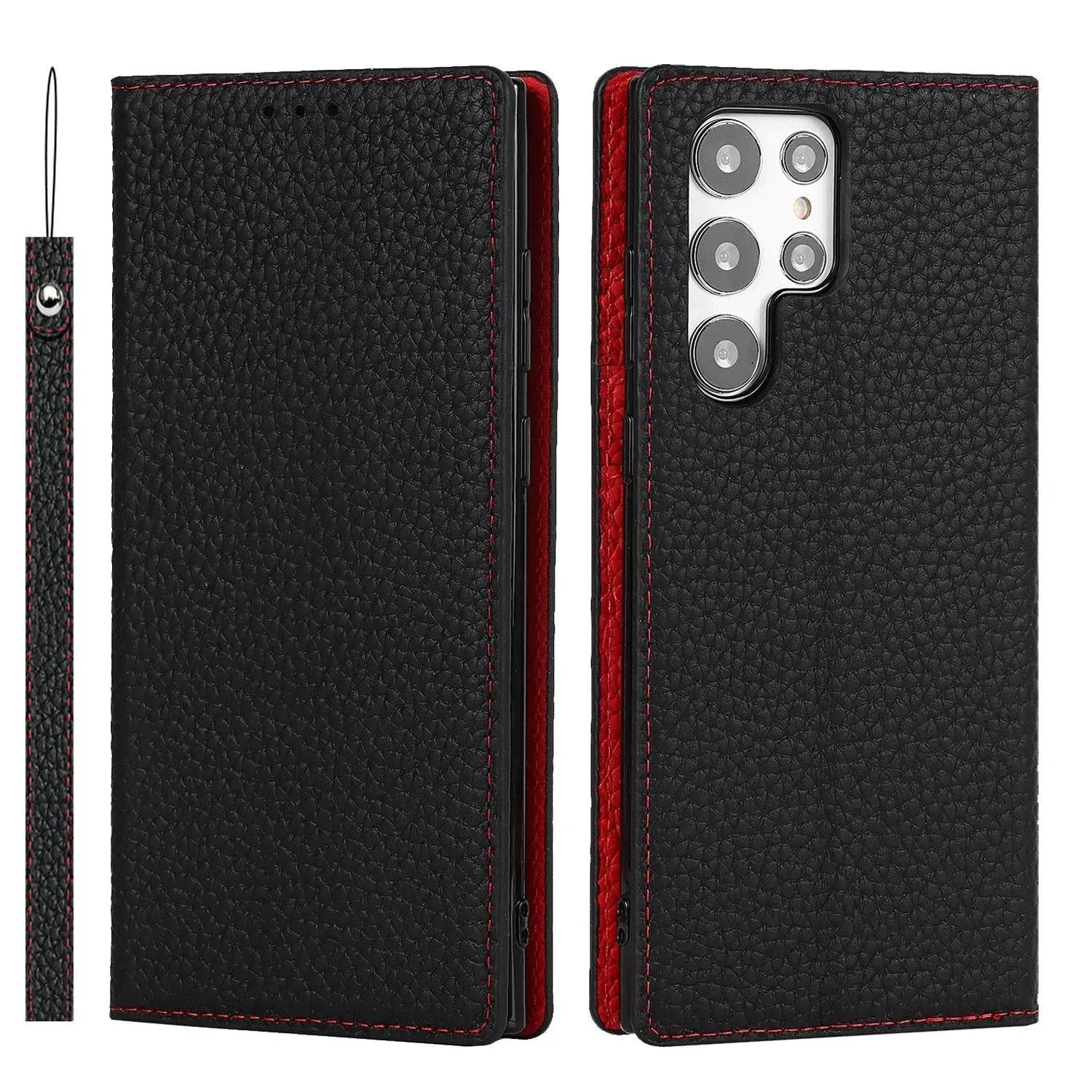 Loja Manuel Coelho Litchi Texture Phone Case for S24 Ultra - Loja Manuel Coelho