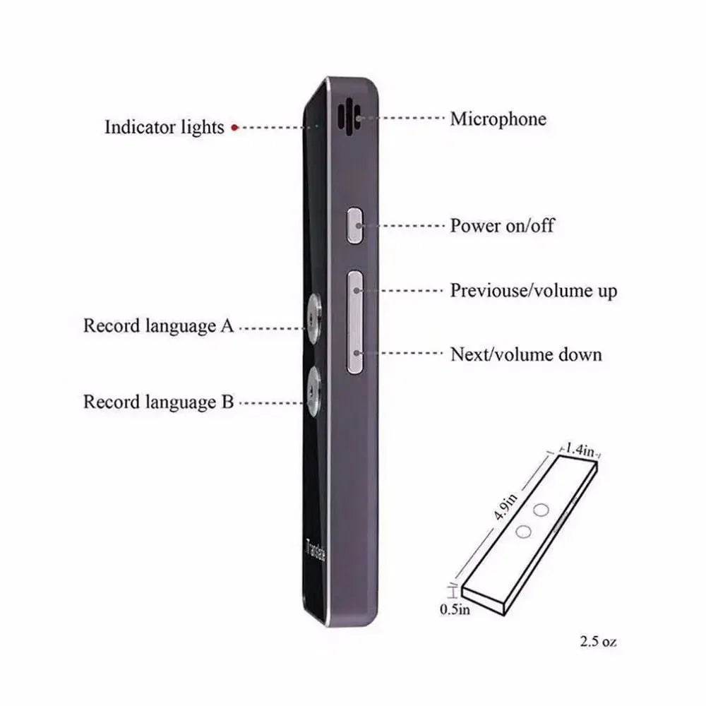 Loja Manuel Coelho Multilingual Travel Translator & Voice Recorder - Loja Manuel Coelho