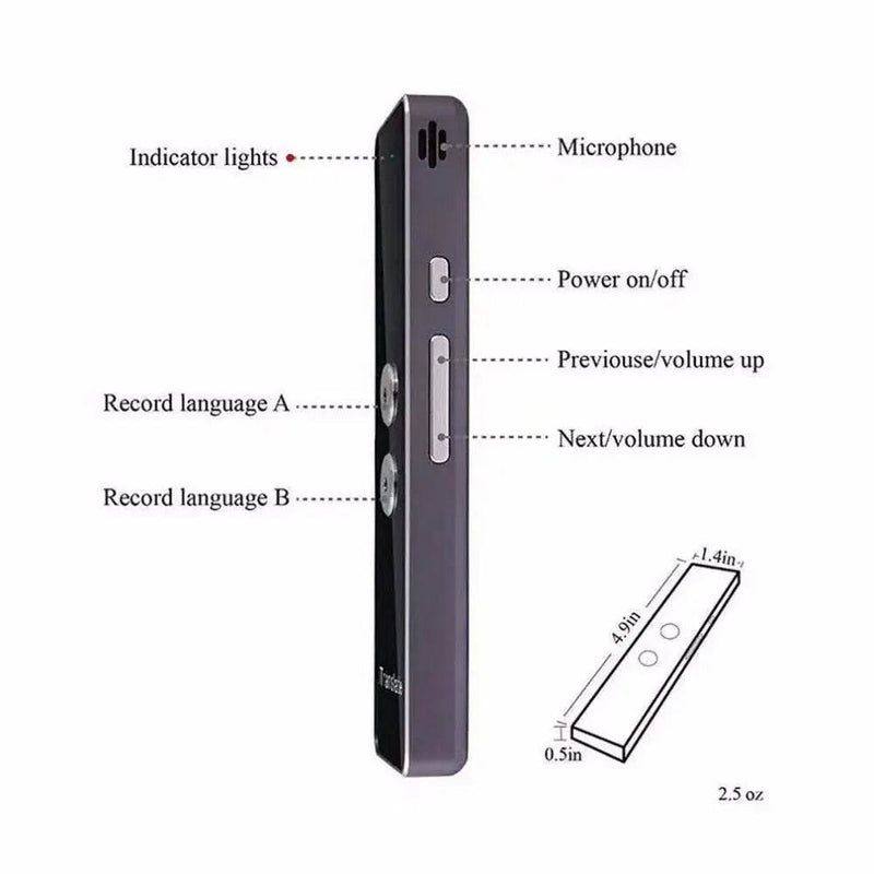 Loja Manuel Coelho Multilingual Travel Translator & Voice Recorder - Loja Manuel Coelho