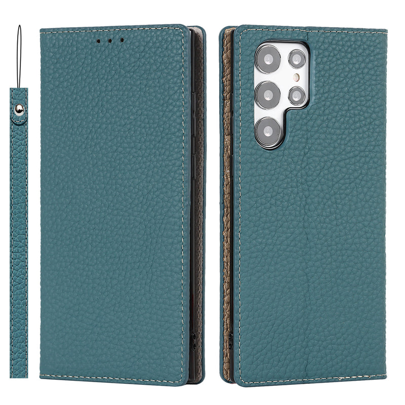 Galaxy S24 Ultra Case Litchi Leather Phone Case