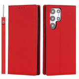 Galaxy S24 Ultra Case Litchi Leather Phone Case