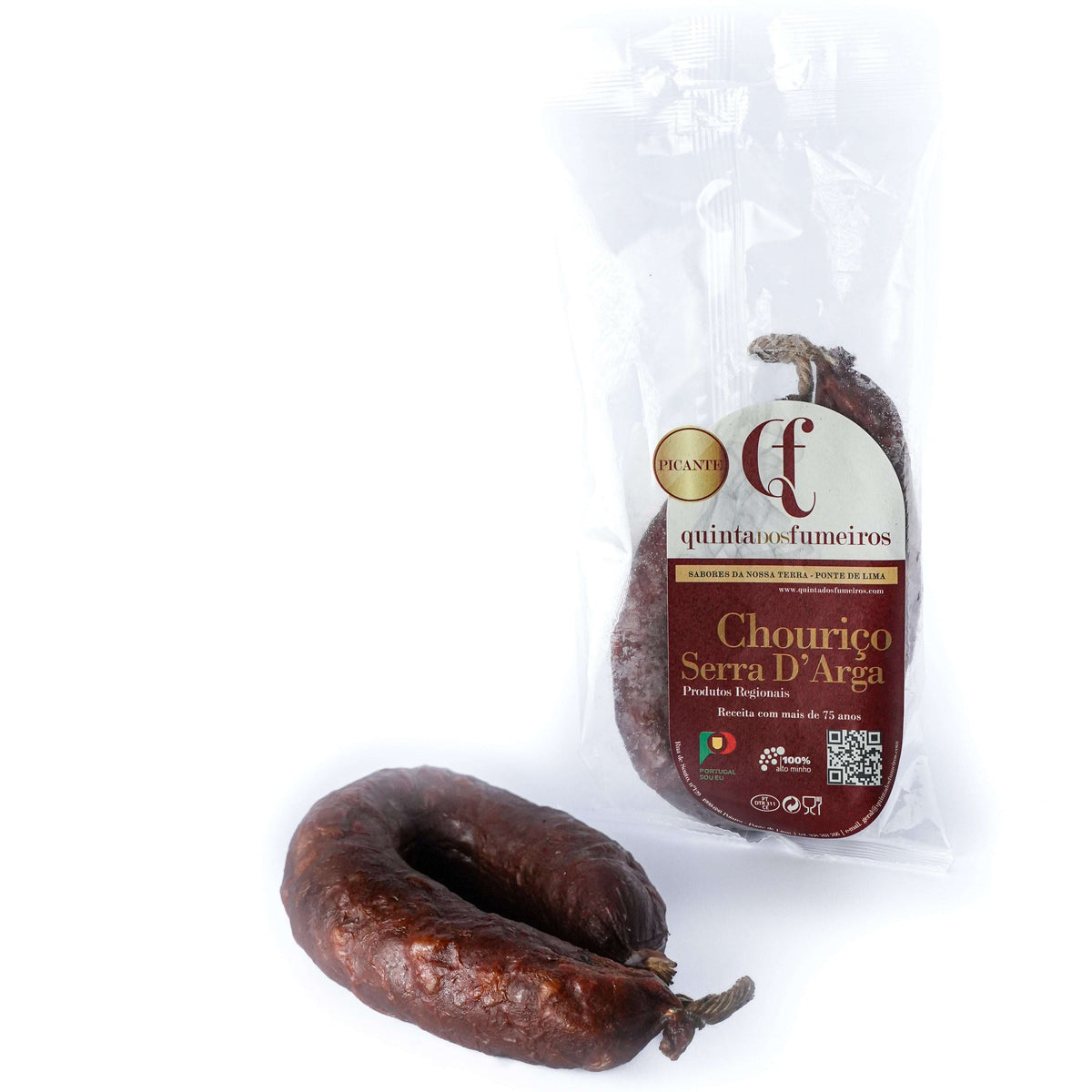 Spicy Chouriço Serra D'Arga 200g - Ponte de Lima Mountain Sausage – authentic Portuguese food