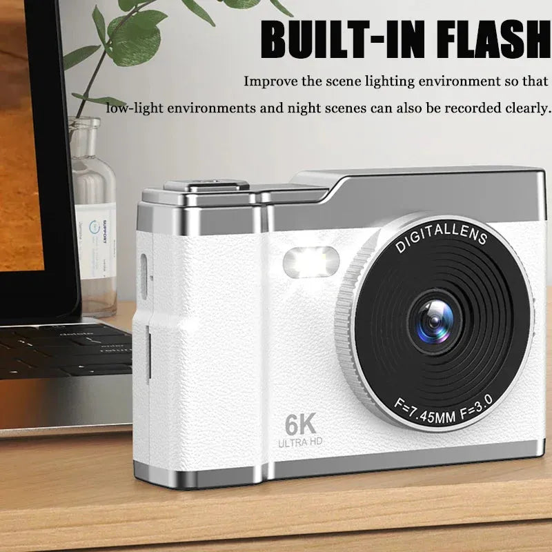 Xiaomi 6k Hd Digital Camera 6400W 2.4in Ips Display With Fill Light 8x Zoom Video Camera - Loja Manuel Coelho
