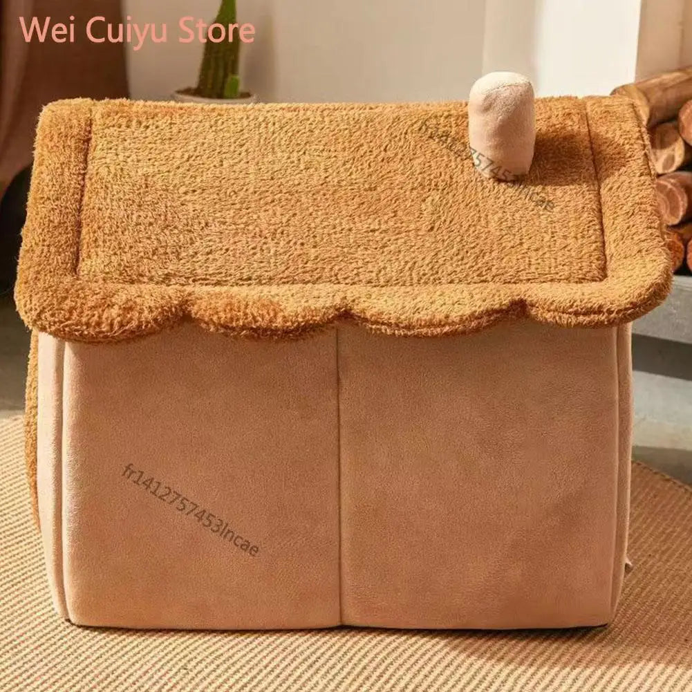 Casa para cães pequenos e médios, ideal para o inverno