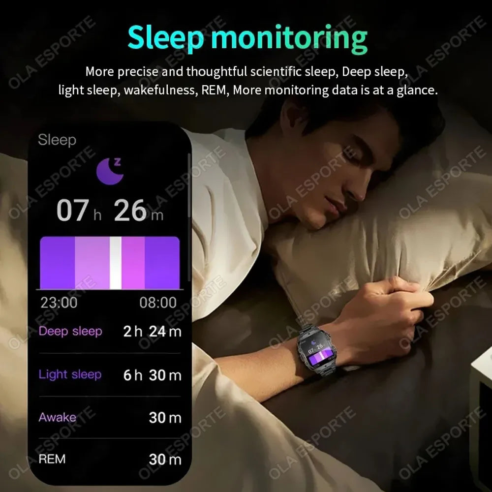 2025 New For Xiaomi Military Smart Watch Men IP68 5ATM Outdoor Sports