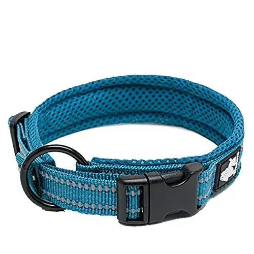 Reflective Dog Collar Adjustable Nylon Quick-Release Padded Person