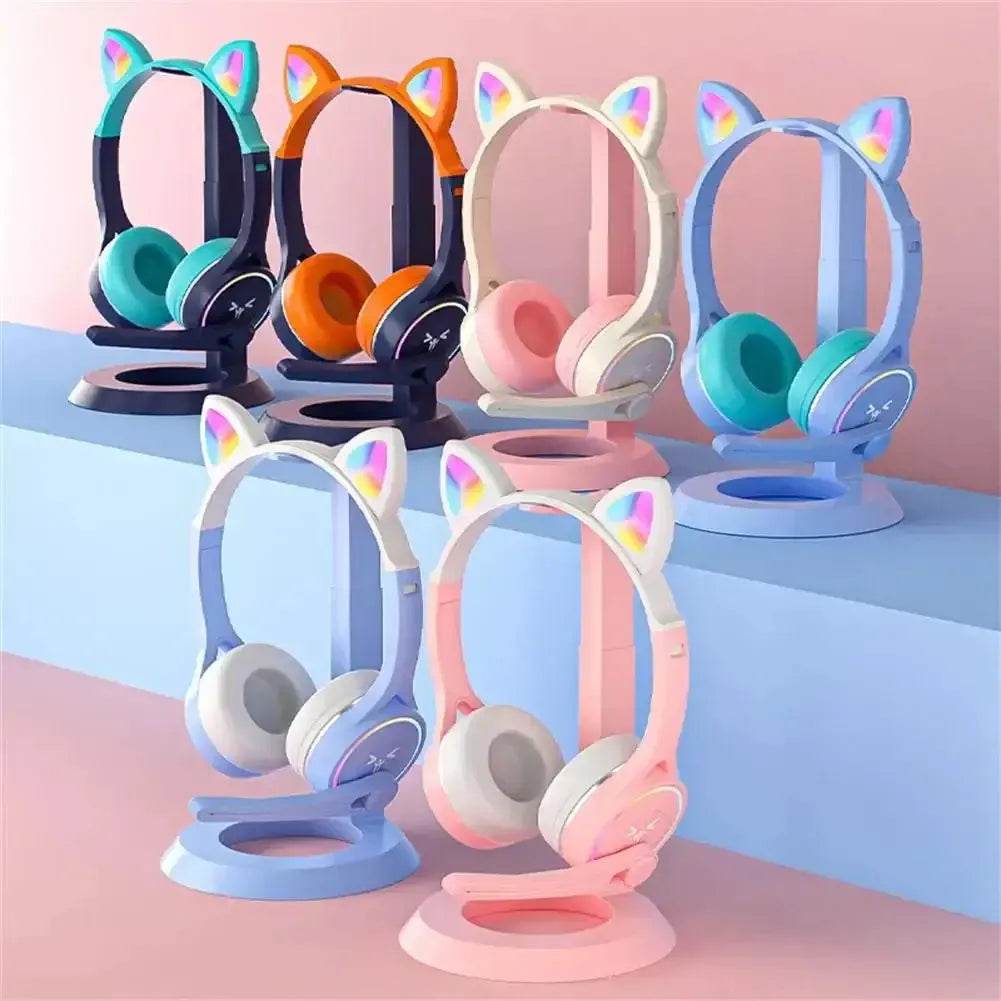 Headphones Cute Cat Ears with LED Flashing - Loja Manuel Coelho