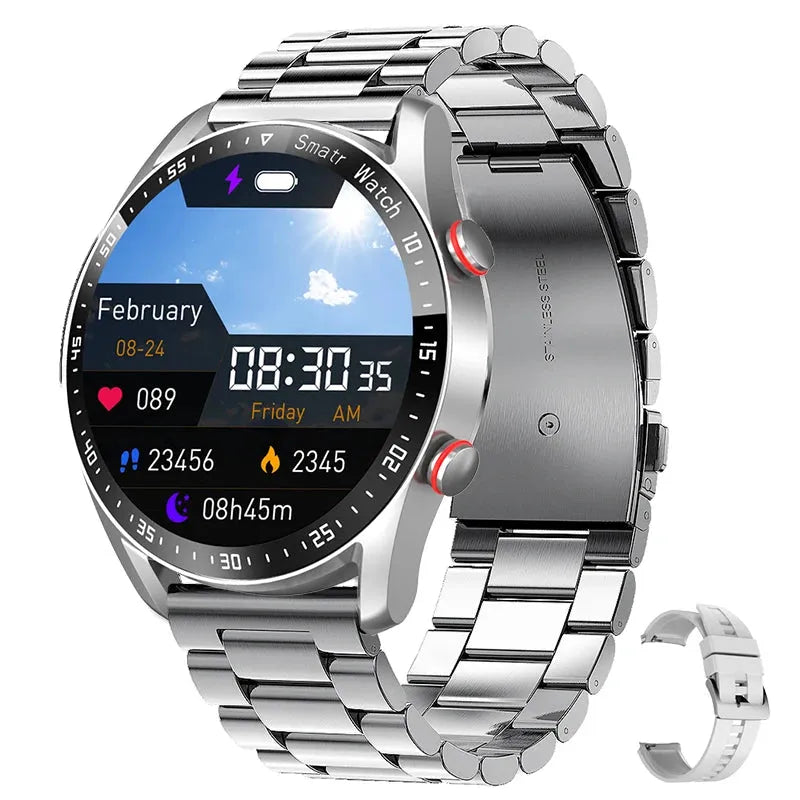 ECG+PPG Bluetooth Call Smart Watch Men Laser Health Blood Pressure-Loja Manuel Coelho