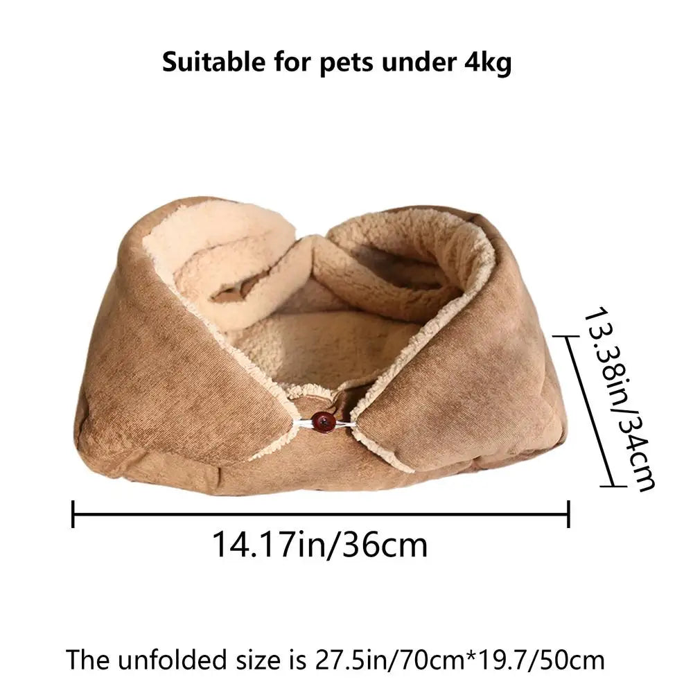 Cama para gatos, almofada macia para gatos, saco-cama dobrável e lavável
