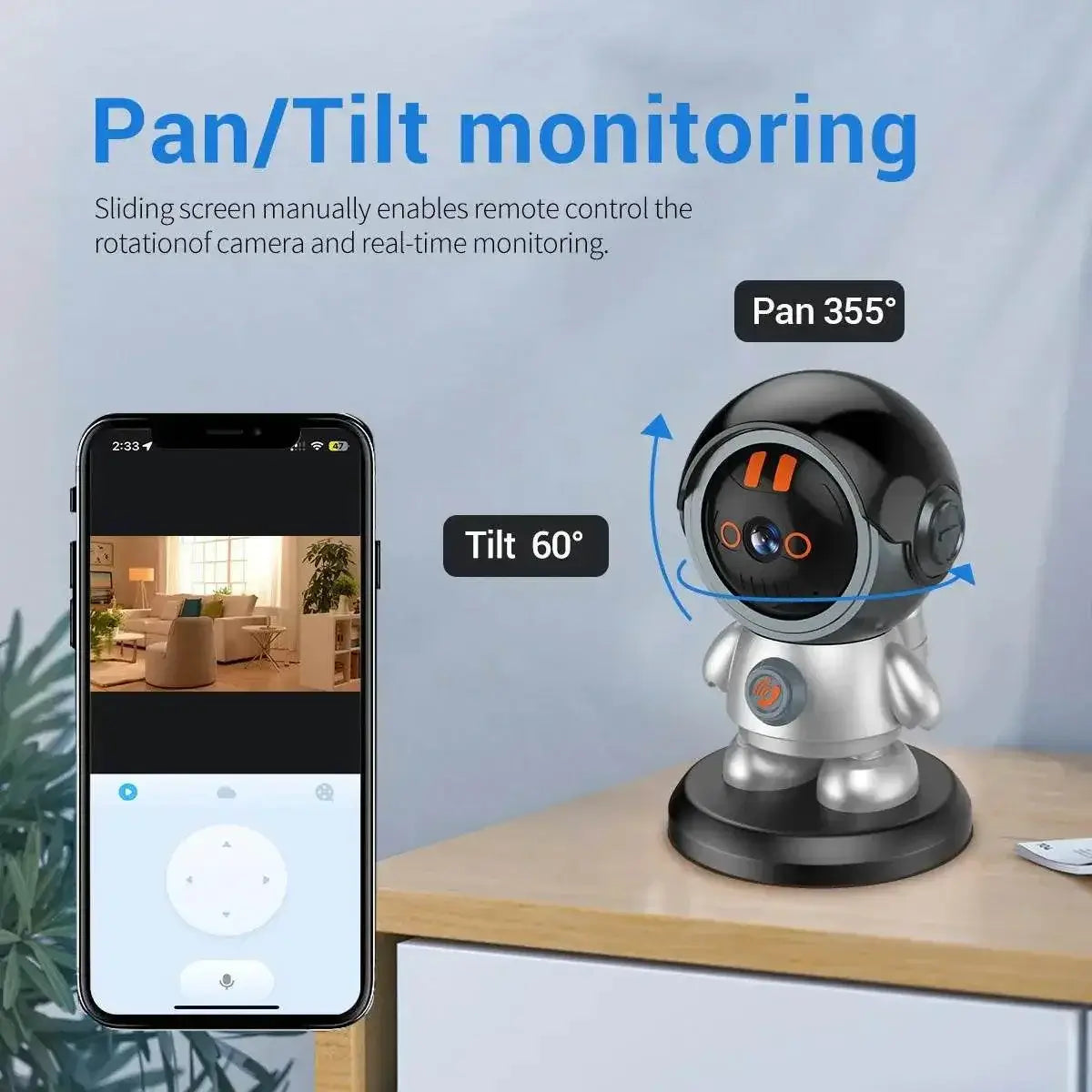 3MP One-Key Call Wifi Camera Baby Monitor Night Vision Two-way
