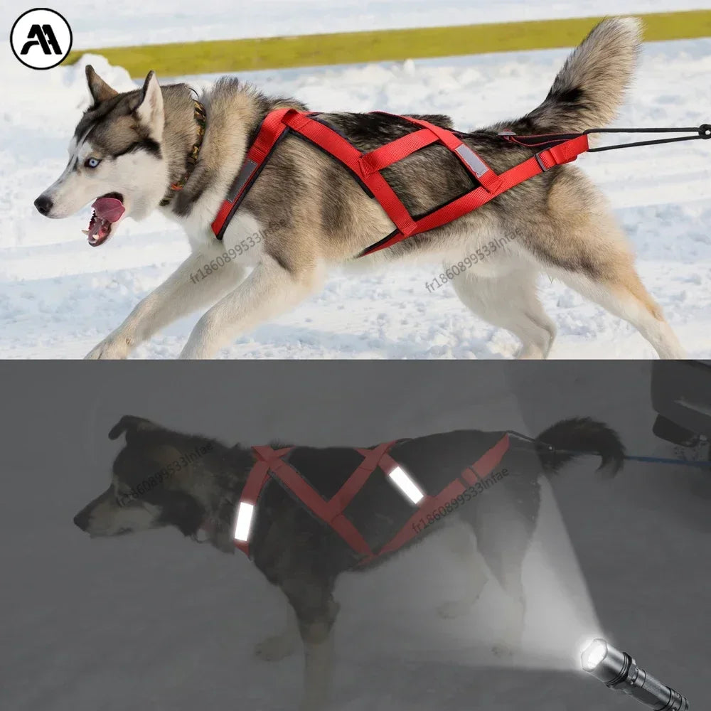 Dog Sled Harness Pet Weight Pulling