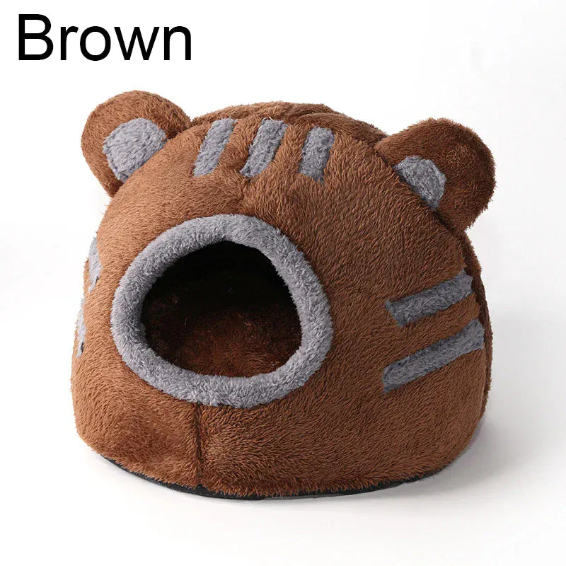 Winter Deep Sleep Comfort Cat Bed Bear Head Shape