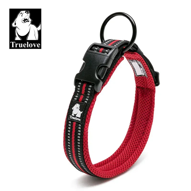 Reflective Dog Collar Adjustable Nylon Quick-Release Padded Person