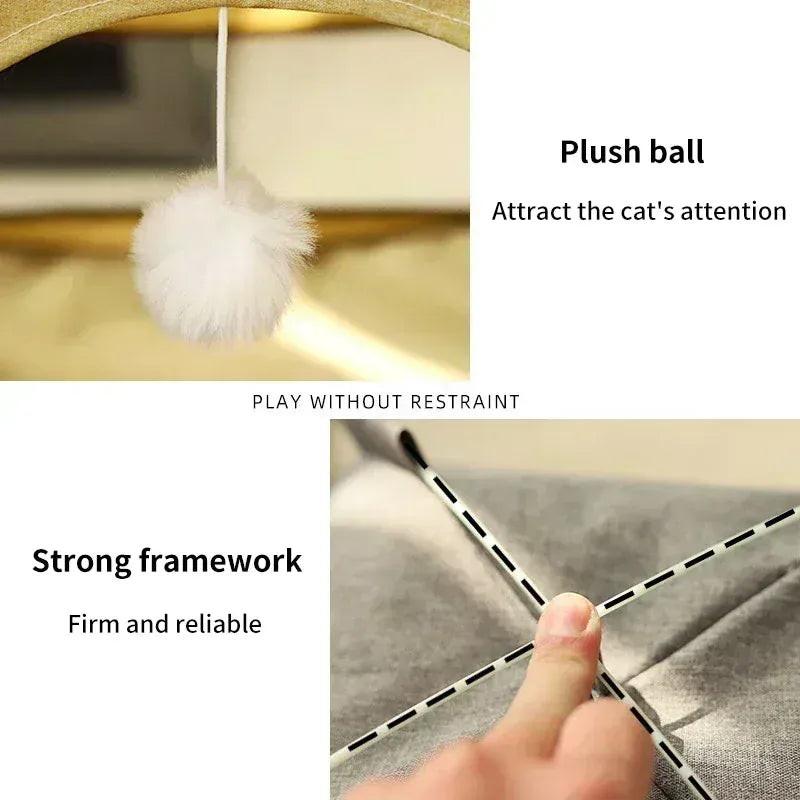 Pet Tent Bed Removable Cat Sofa Basket Canvas