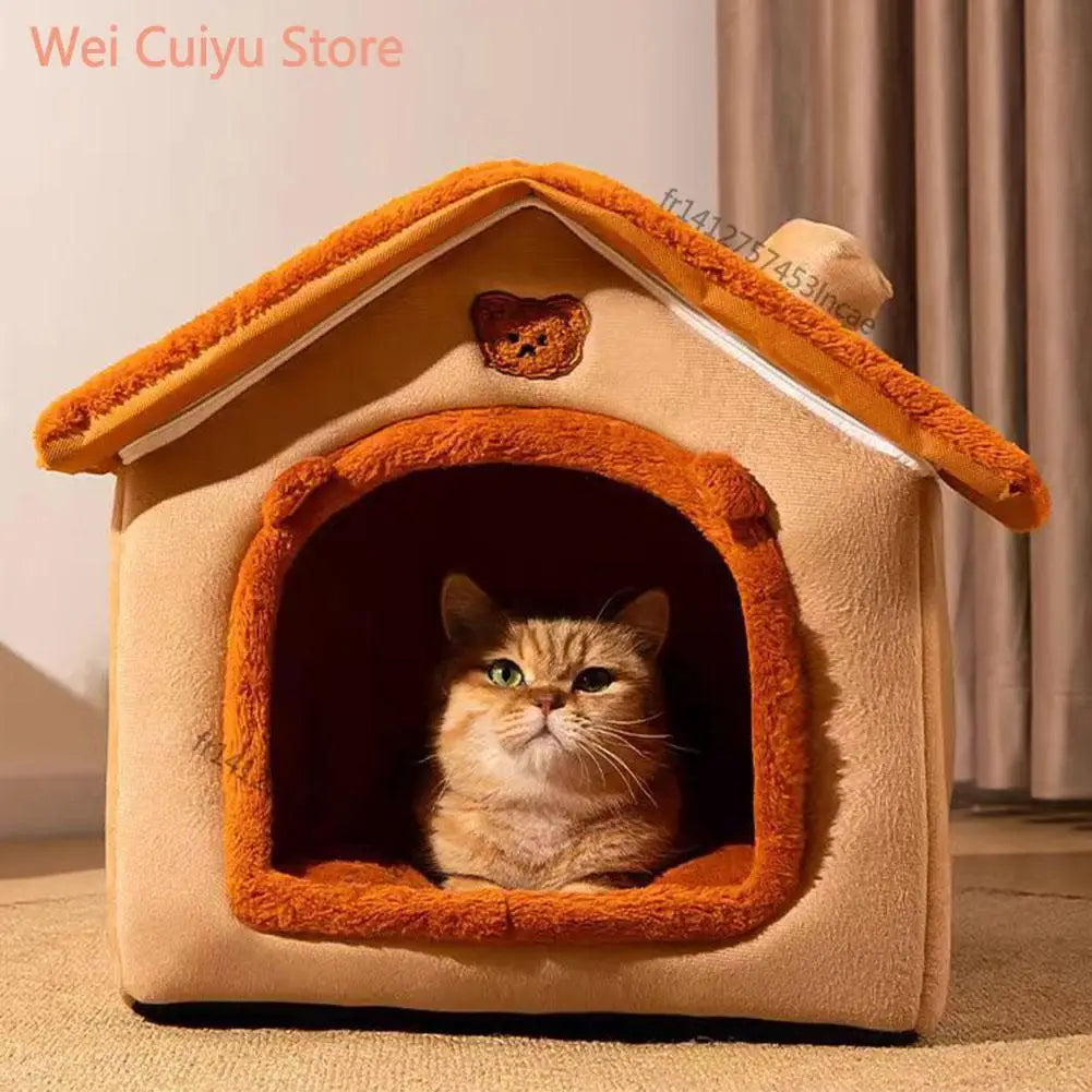 Casa para cães pequenos e médios, ideal para o inverno