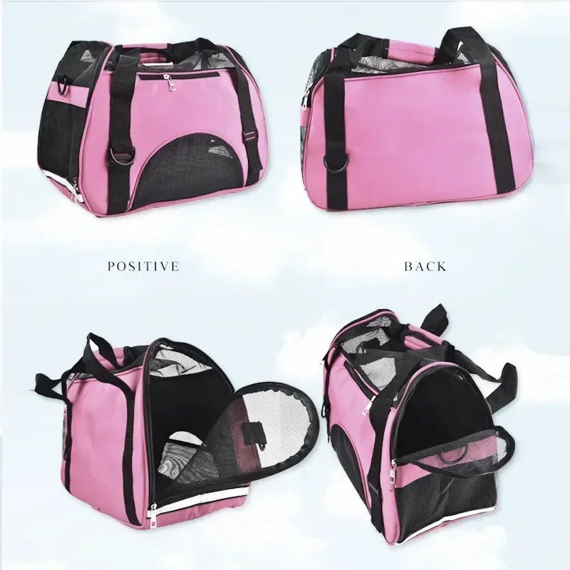 Bolsa de transporte para gatos, bolsa portátil e dobrável