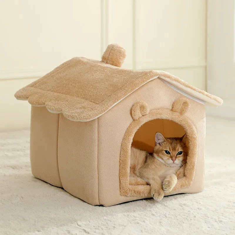 Foldable Pet House For Small Dogs And Cats Portable Soft 100 Percent Cotton Cat House
