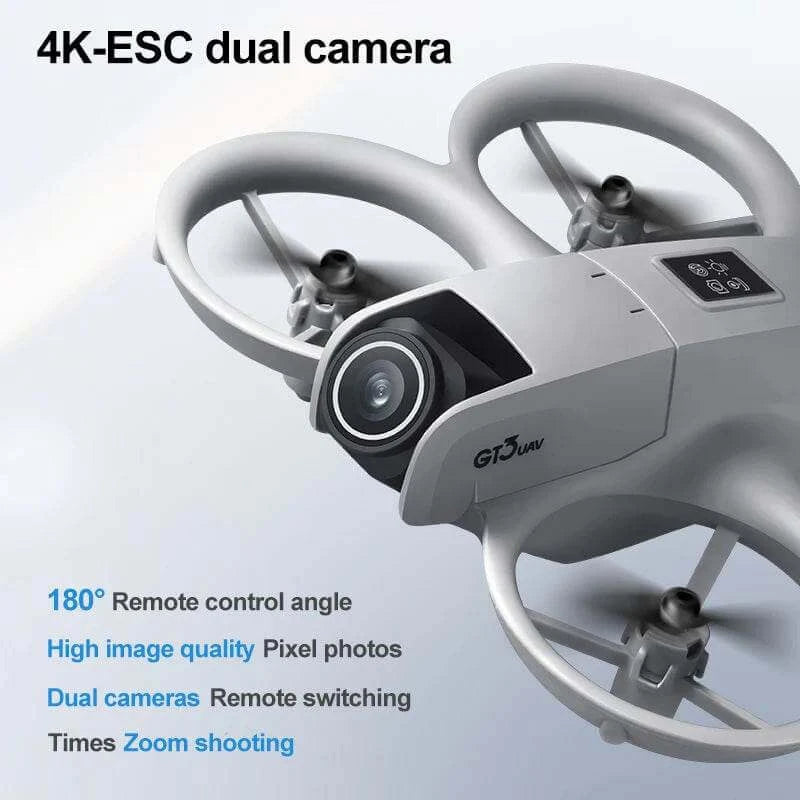 GT3 Mini With LED Foldable Drone GPS 8K HD Dual Camera Brushless Motor