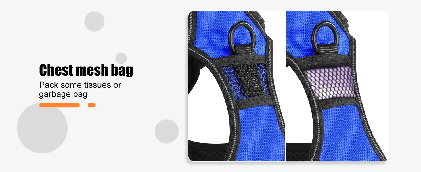 LED Dog Harness Nuoying Night Walking Harness with Durable Nylon &