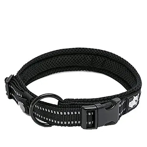 Reflective Dog Collar Adjustable Nylon Quick-Release Padded Person