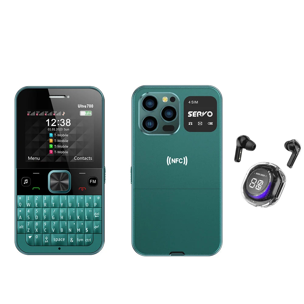 SERVO Ultra700 QWERTY Keyboard Mobile Phone Call Recording Flashlight FM MP3 NFC - Loja Manuel Coelho