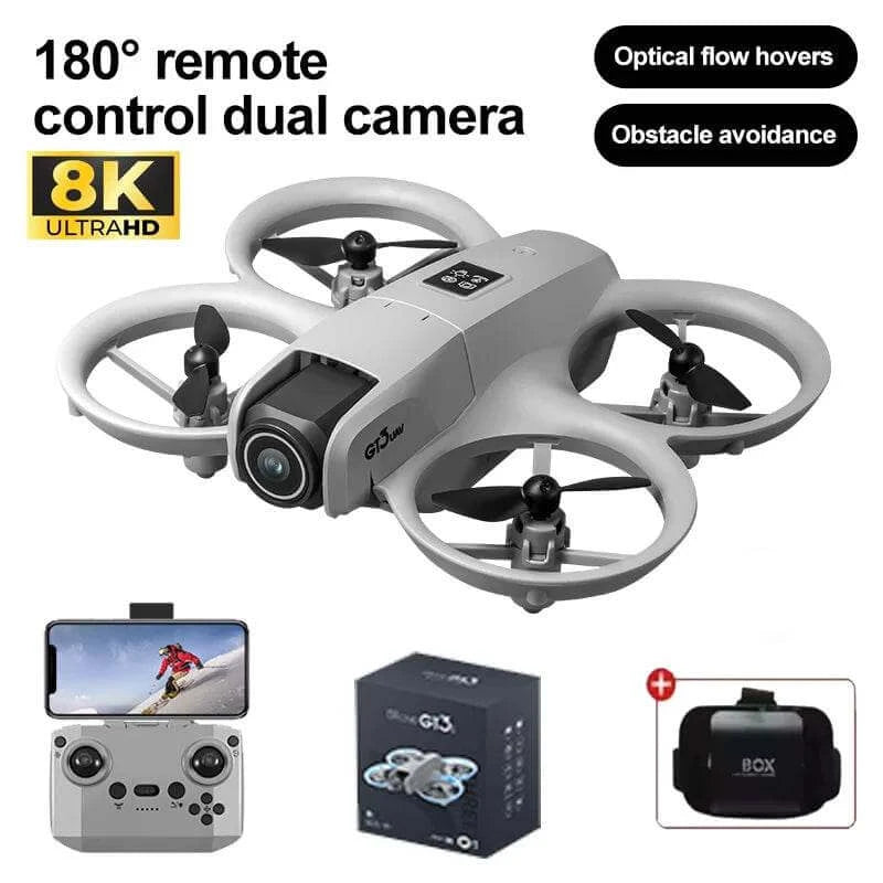 GT3 Mini With LED Foldable Drone GPS 8K HD Dual Camera Brushless Motor