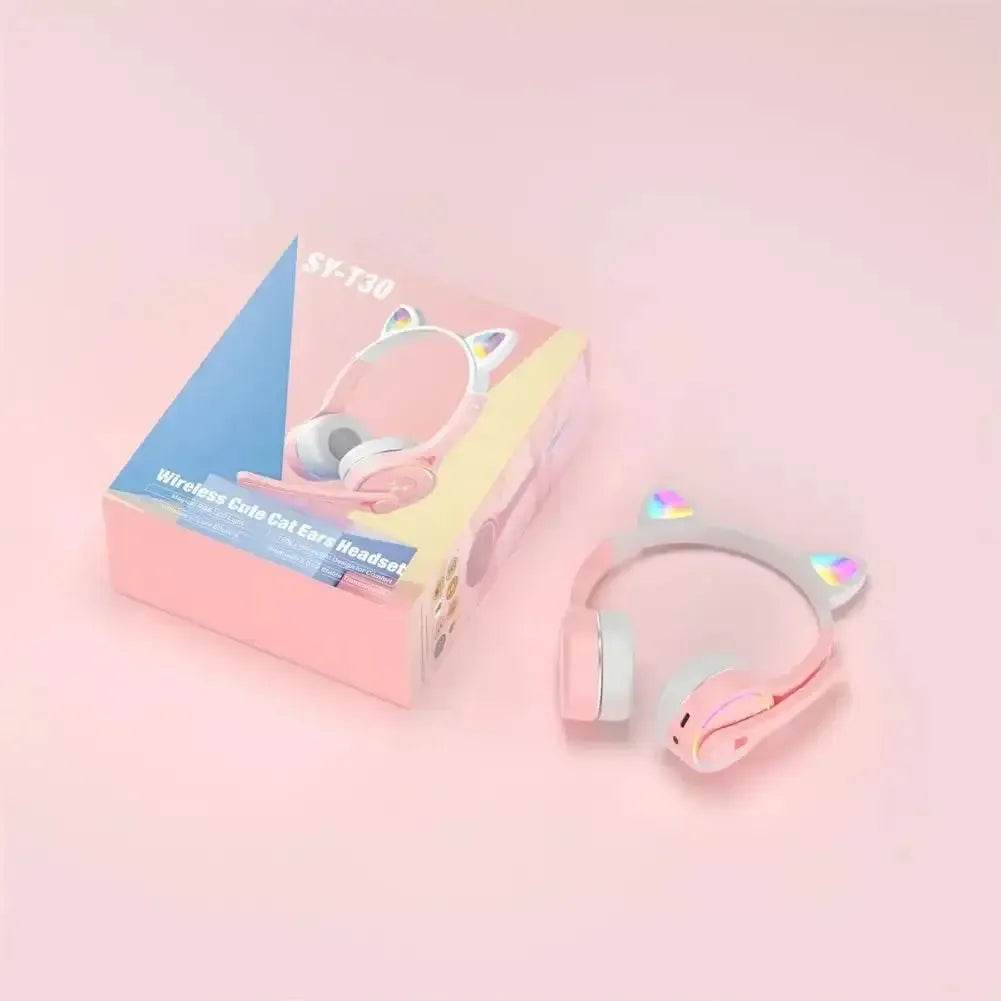 Headphones Cute Cat Ears with LED Flashing - Loja Manuel Coelho