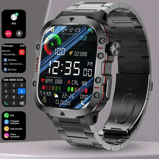 2025 New For Xiaomi Military Smart Watch Men IP68 5ATM Outdoor Sports