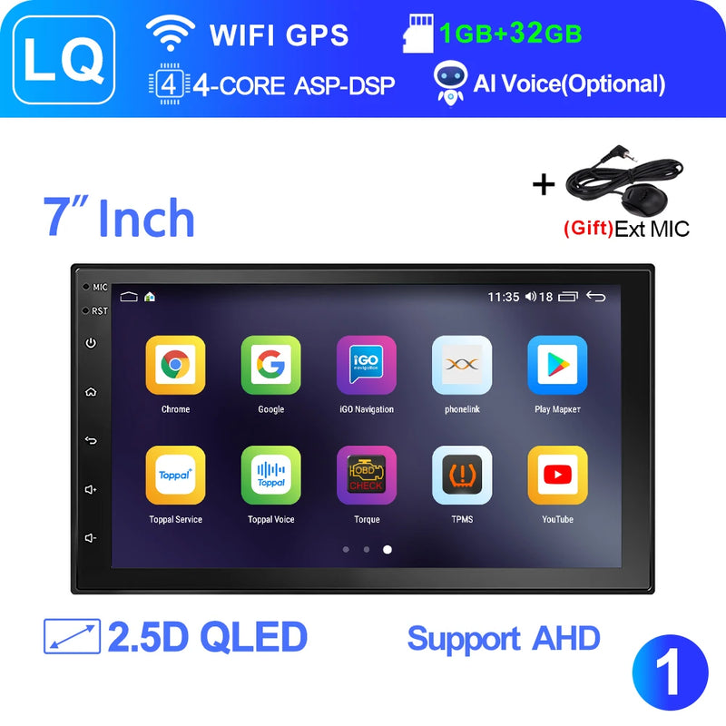LEHX Wireless Carplay 2din Android 14 Car Radio Multimedia Video Player Universal-Loja Manuel Coelho